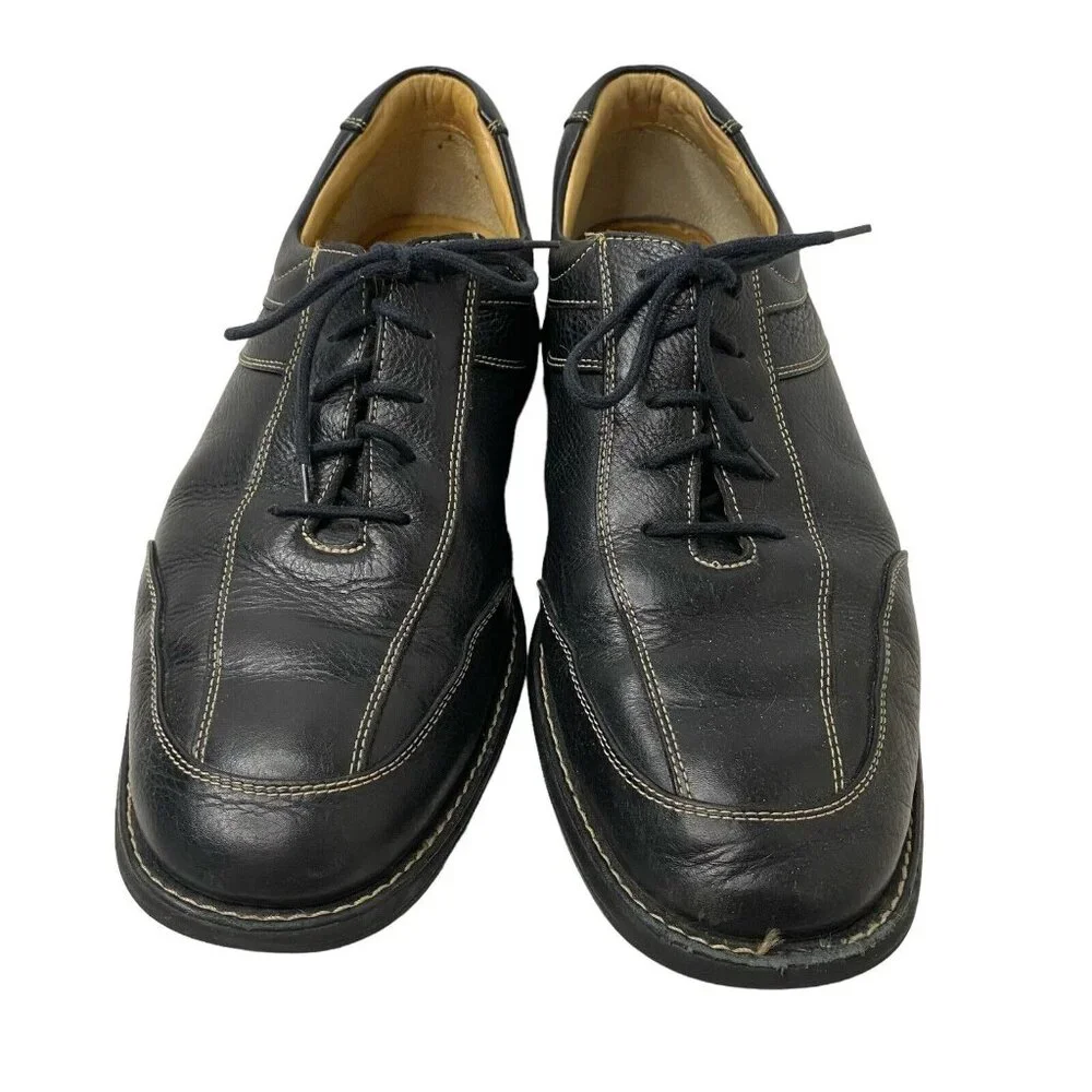 Johnston & Murphy sheepskin leather Oxford‎ shoes contrast stitch Men 13m Brazil